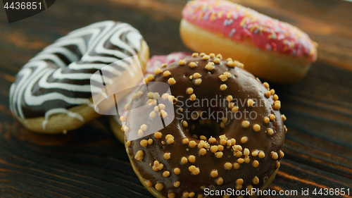 Image of Assortment of donuts with different decor 