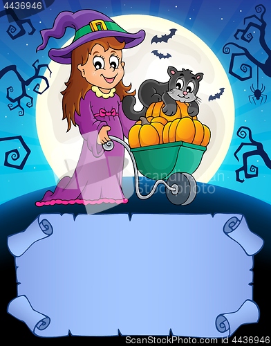 Image of Small parchment and cute witch 2