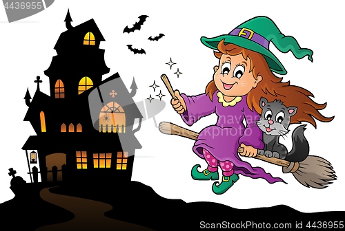 Image of Cute witch and cat Halloween image 4
