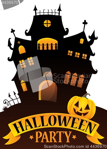 Image of Halloween party sign composition image 4