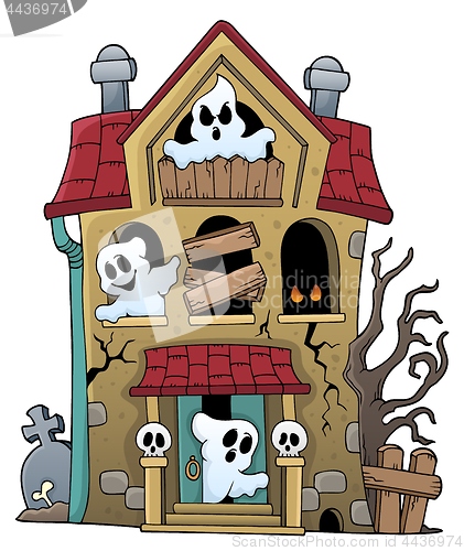 Image of Haunted house with ghosts theme 1