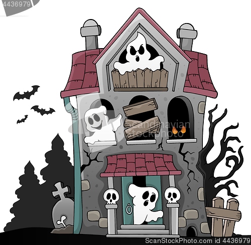 Image of Haunted house with ghosts theme 5