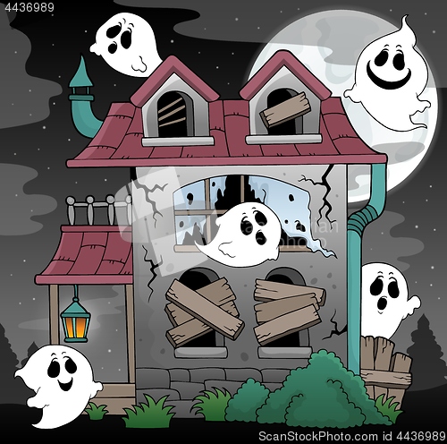 Image of Derelict house and ghosts theme 2