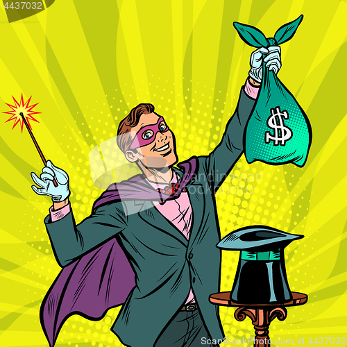 Image of Magician with dollar money