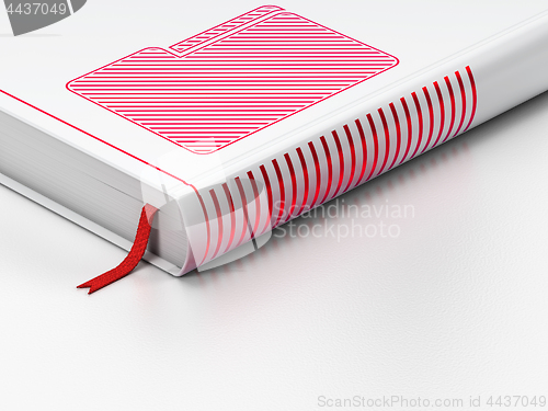 Image of Business concept: closed book, Folder on white background