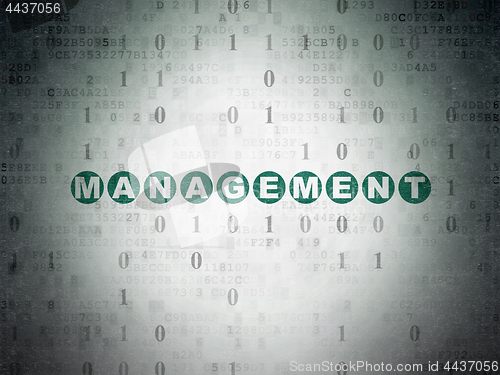 Image of Finance concept: Management on Digital Data Paper background