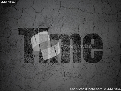 Image of Time concept: Time on grunge wall background