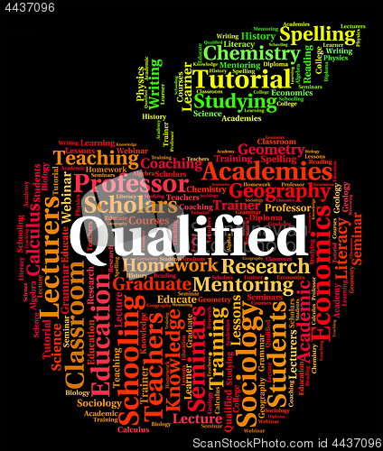 Image of Qualified Word Indicates Professional Text And Qualifications