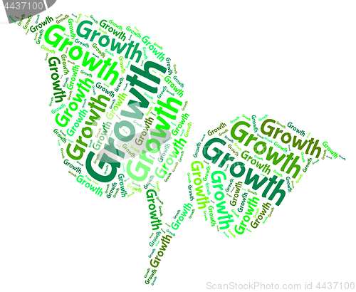 Image of Growth Word Indicates Grows Words And Cultivates