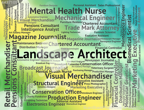 Image of Landscape Architect Means Vista Designer And Natural