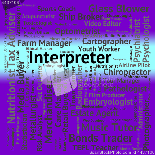 Image of Interpreter Job Shows Interpreters Transliterator And Translate