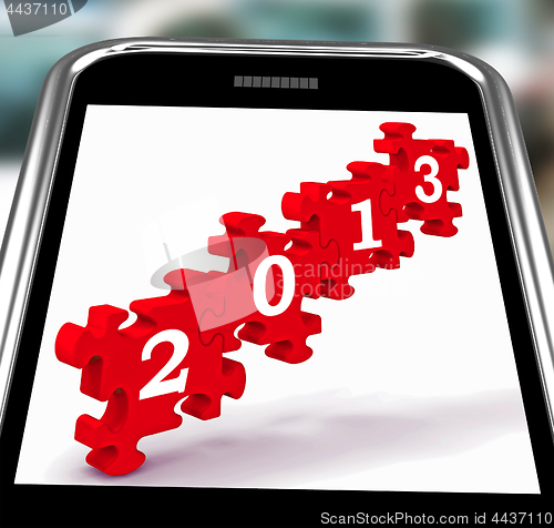 Image of 2013 On Smartphone Showing Future Visions