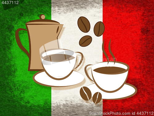 Image of Italian Coffee Represents Cafe Beverage And Caffeine