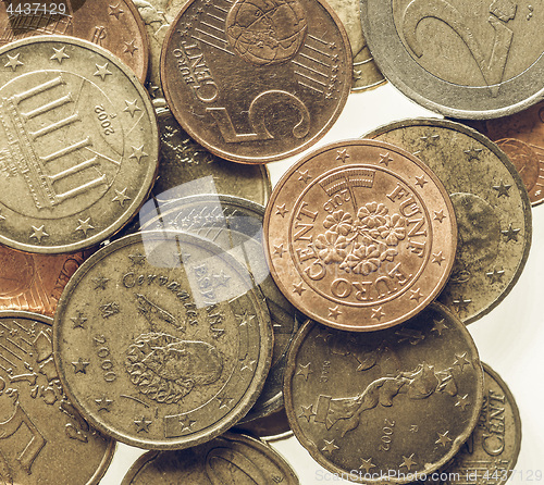 Image of Vintage Euro coins