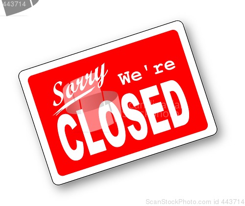 Image of sorry we're closed