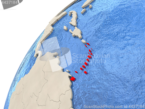 Image of Caribbean on globe