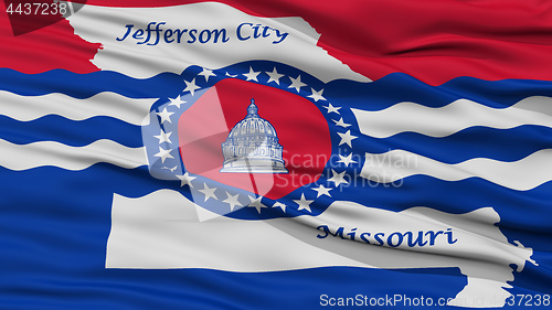 Image of Closeup Jefferson City Flag