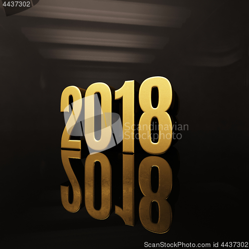 Image of Happy New Year 2018 Text Design 3D Illustration