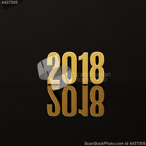 Image of Happy New Year 2018 Text Design 3D Illustration