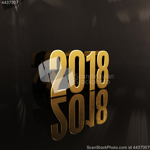 Image of Happy New Year 2018 Text Design 3D Illustration