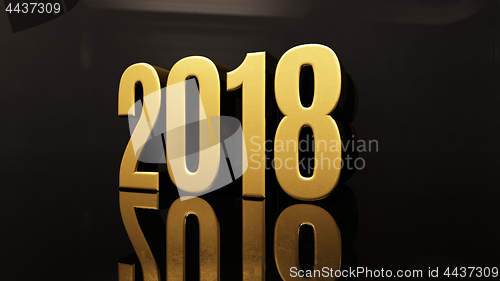 Image of Happy New Year 2018 Text Design 3D Illustration