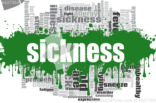 Image of Sickness word cloud design