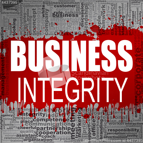 Image of Business integrity word cloud.