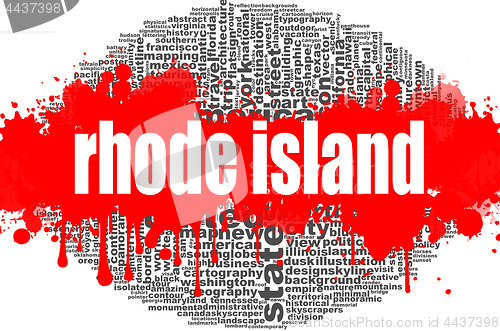 Image of Rhode Island word cloud design