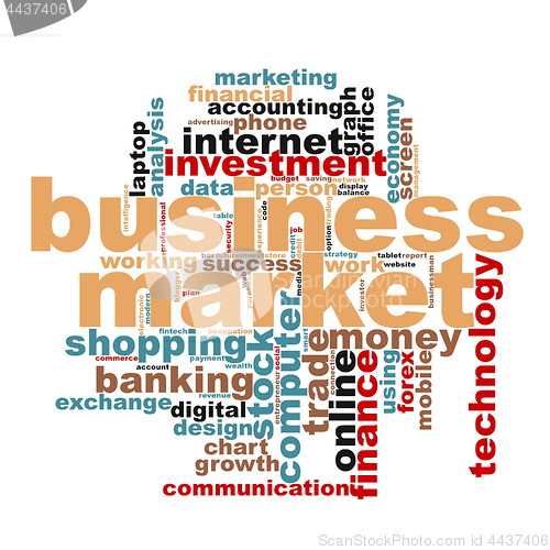 Image of Business market word cloud