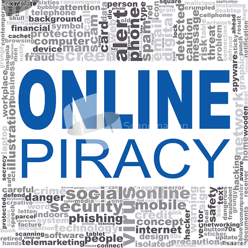 Image of Online piracy word cloud