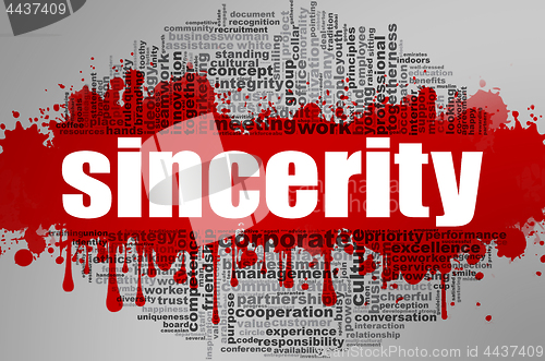 Image of Sincerity word cloud.