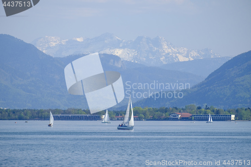 Image of Chiemsee with boat