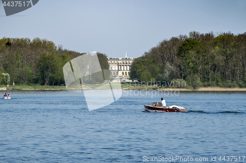 Image of Chiemsee with boat