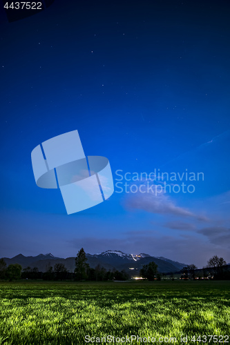 Image of View to Kampenwand at night