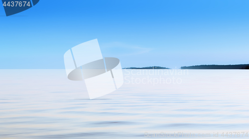 Image of Abstract Chill Motion Blurred White With Blue Seascape Backgroun