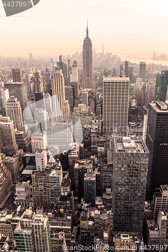 Image of New York City. Manhattan downtown skyline panorama.