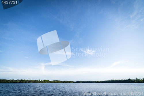 Image of Large lake in pure nature surroundings