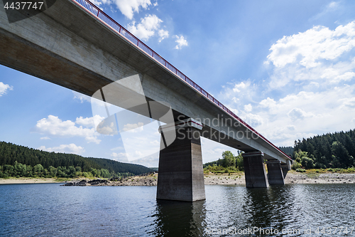 Image of Large bridge over a river in beautiful nature