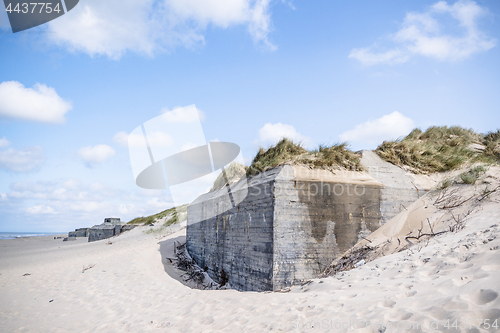 Image of Bunker from world war 2 burried in a dune