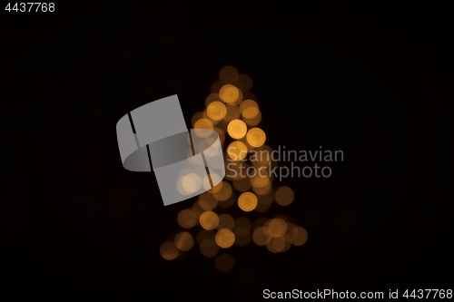 Image of Bokeh lights on a Christmas tree