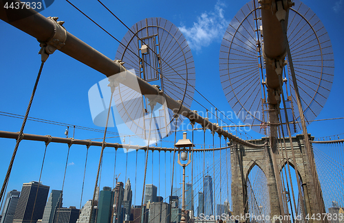 Image of The Brooklyn bridge in New York City, USA