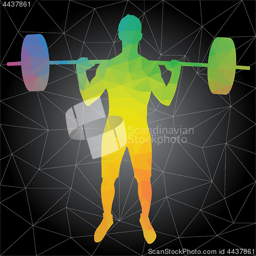 Image of Vector silhouettes of people doing fitness and crossfit workouts