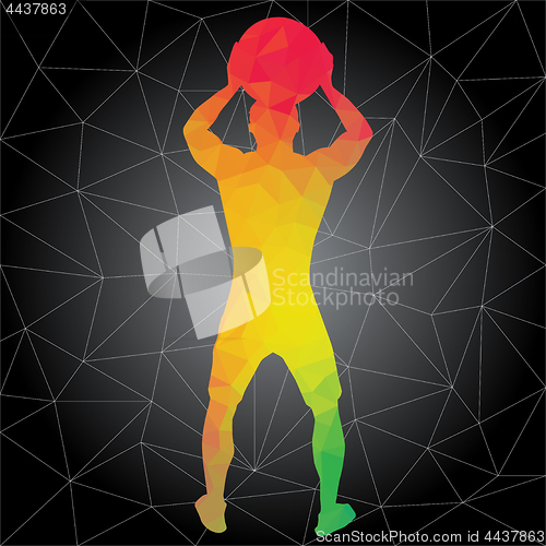 Image of Vector silhouettes of people doing fitness and crossfit workouts