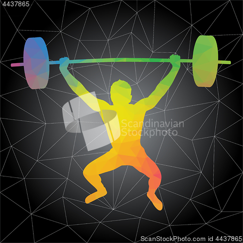 Image of Vector silhouettes of people doing fitness and crossfit workouts