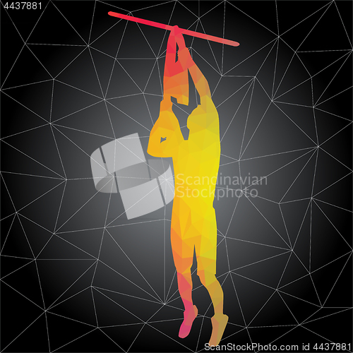 Image of Vector silhouettes of people doing fitness and crossfit workouts