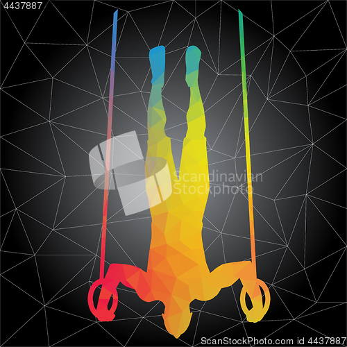 Image of Vector silhouettes of people doing fitness and crossfit workouts