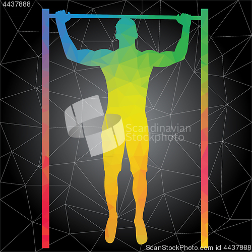 Image of Vector silhouettes of people doing fitness and crossfit workouts