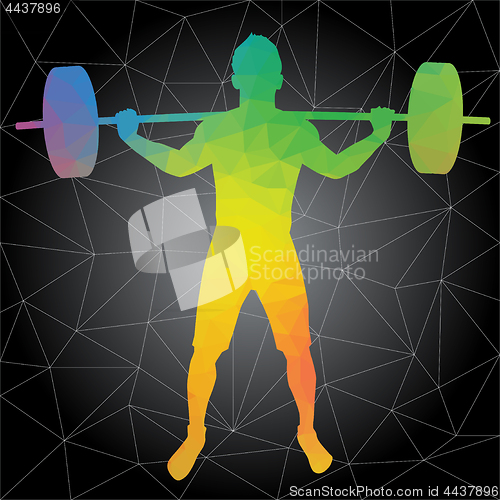 Image of Vector silhouettes of people doing fitness and crossfit workouts