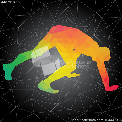 Image of Vector silhouettes of people doing fitness and crossfit workouts