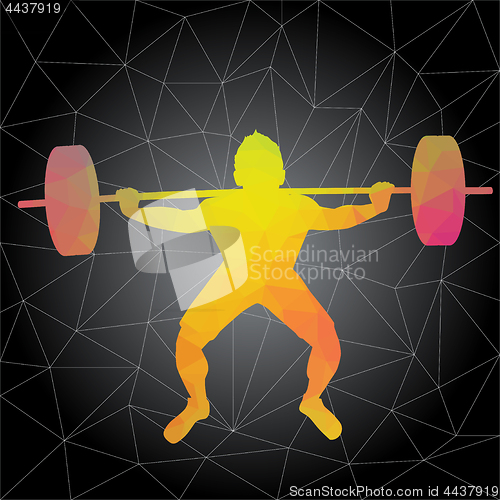 Image of Vector silhouettes of people doing fitness and crossfit workouts